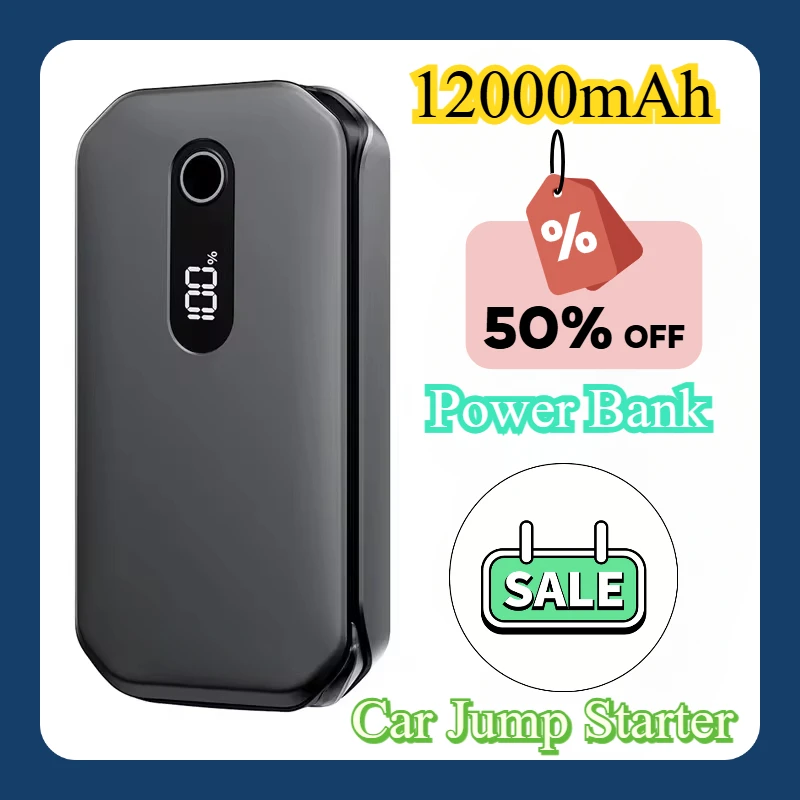 Power Bank 1000A Starting Device Booster Auto Vehicle Emergency Battery for 3.5L 6L Car Booster  12000mAh Car Jump Starter