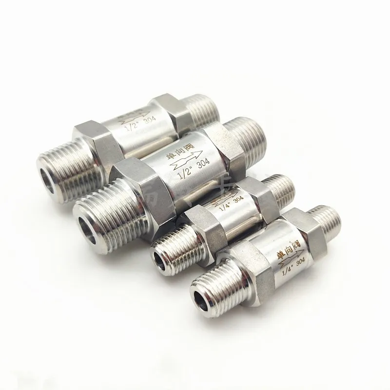 1/8 "1/4" 1/4 "bsp Stecker zu Stecker Einweg-Rückschlag ventil Rückschlag Inline 1/2 Edelstahl