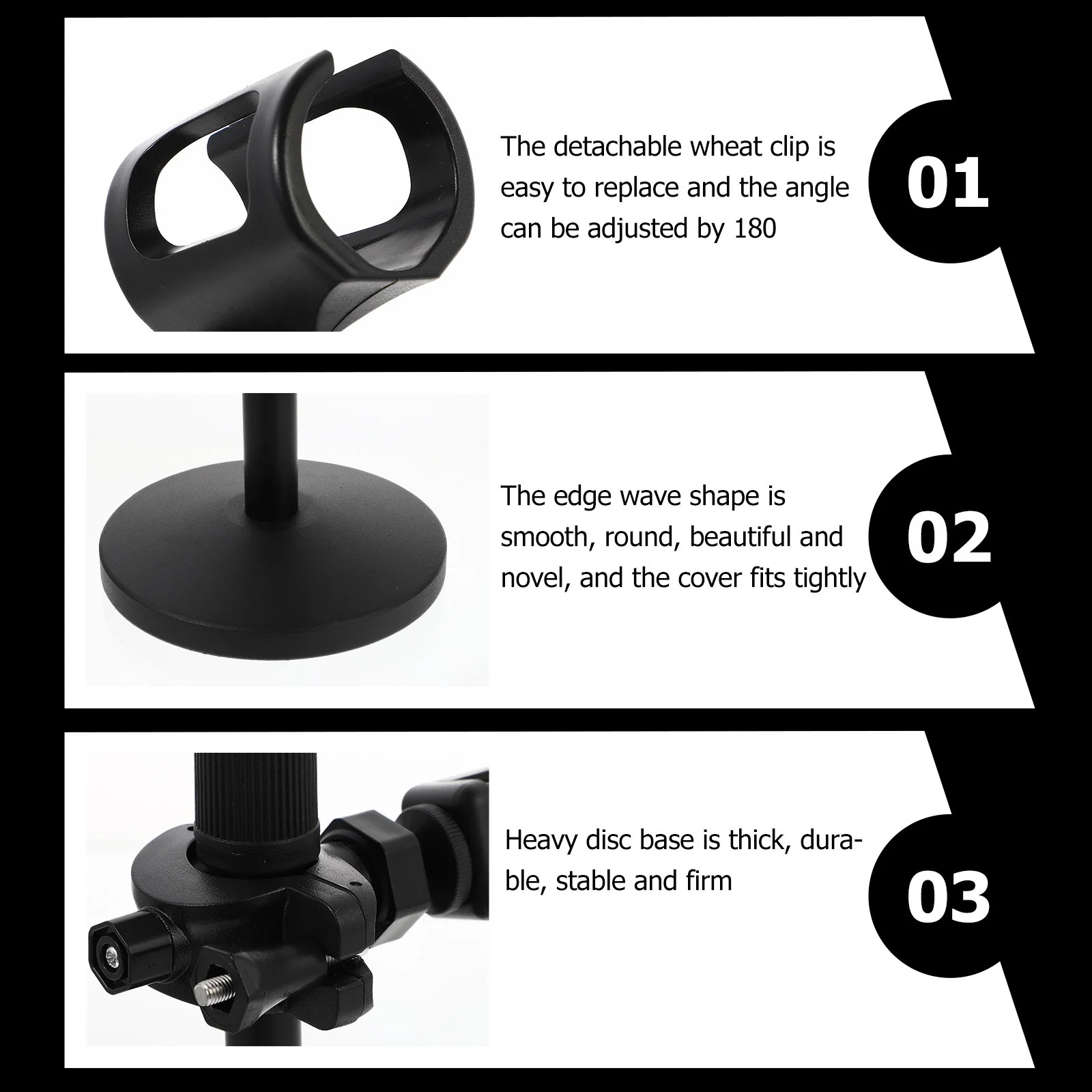 

1Pcs Desktop Microphone Stand Adjustable Table Mic Stand Metal Tube Phone Holder Recording Podcast Microphone Bracket