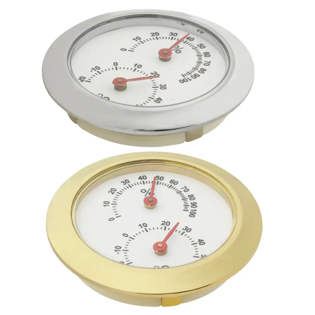 2Pcs Mini Hygrometer Round Guitar Thermometer for Humidity Measurement Violin Guitar Care Kit Violin Thermometer