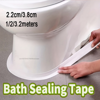 1 Roll PVC Sealing Tape For Bathroom Kitchen Caulk Strip Tape Self Adhesive Waterproof Wall Stickers Mold Proof Sealing Tapes