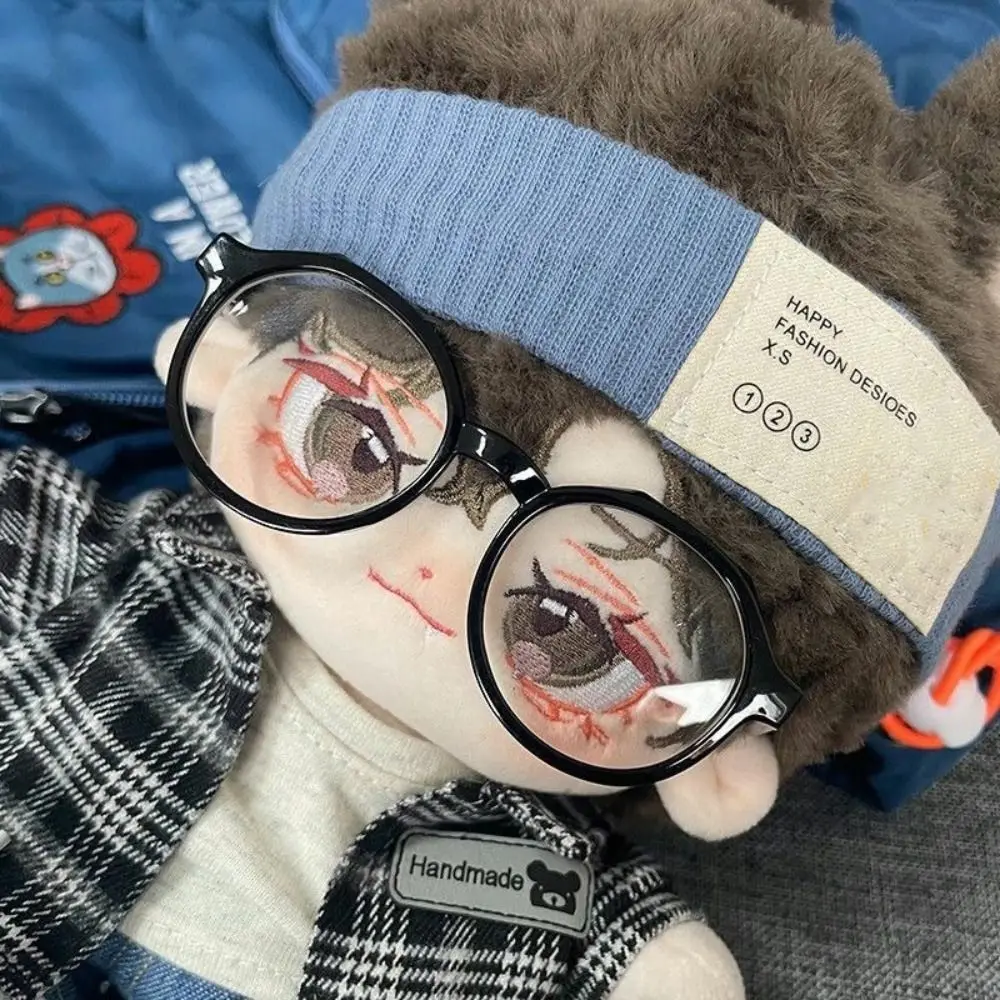 Accessorio per bambola Occhiali in plastica trasparente Occhiali trasparenti rotondi color caramello trasparenti Occhiali rotondi per bambole in plastica rotondi