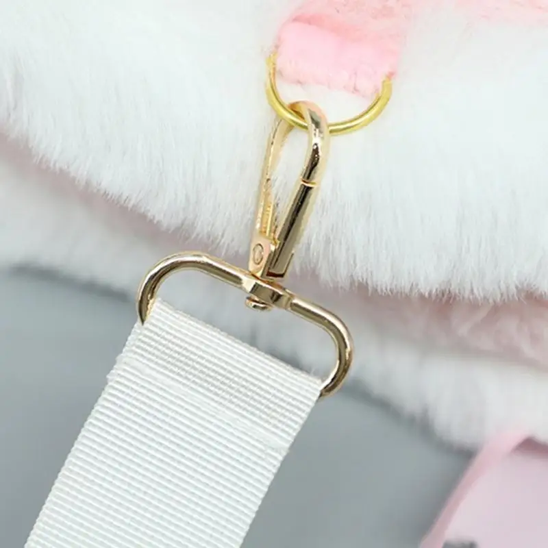 Mochila con forma corazón felpa Anime 652F, bolso con ángel para evento Formal informal, bolso hombro para