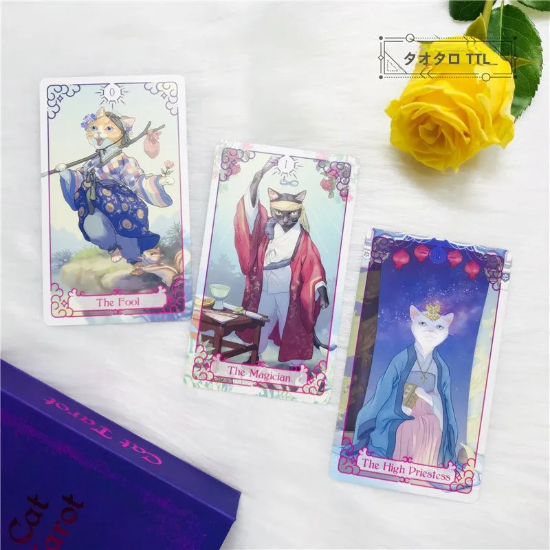 jeu-de-cartes-de-tarot-avec-design-mignon-et-dore-jeu-de-table-decontracte-pour-8-joueurs-niveau-debutant