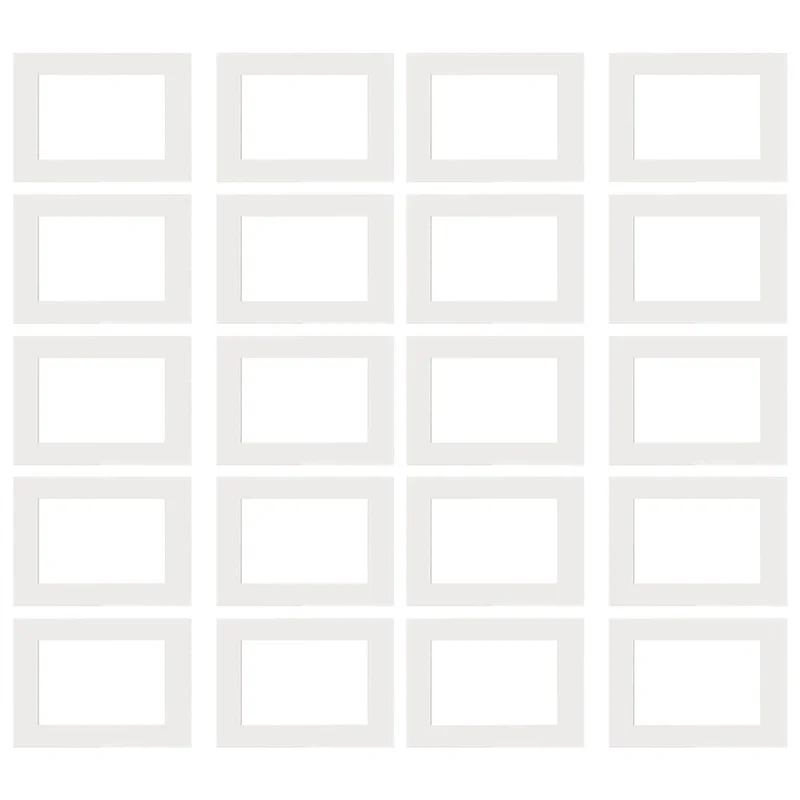A93G A3 Mount Picture Frame Mounts 20 PCS Picture Photo Mounts Frame Mats White Photo Mounts For Picture Posters Display