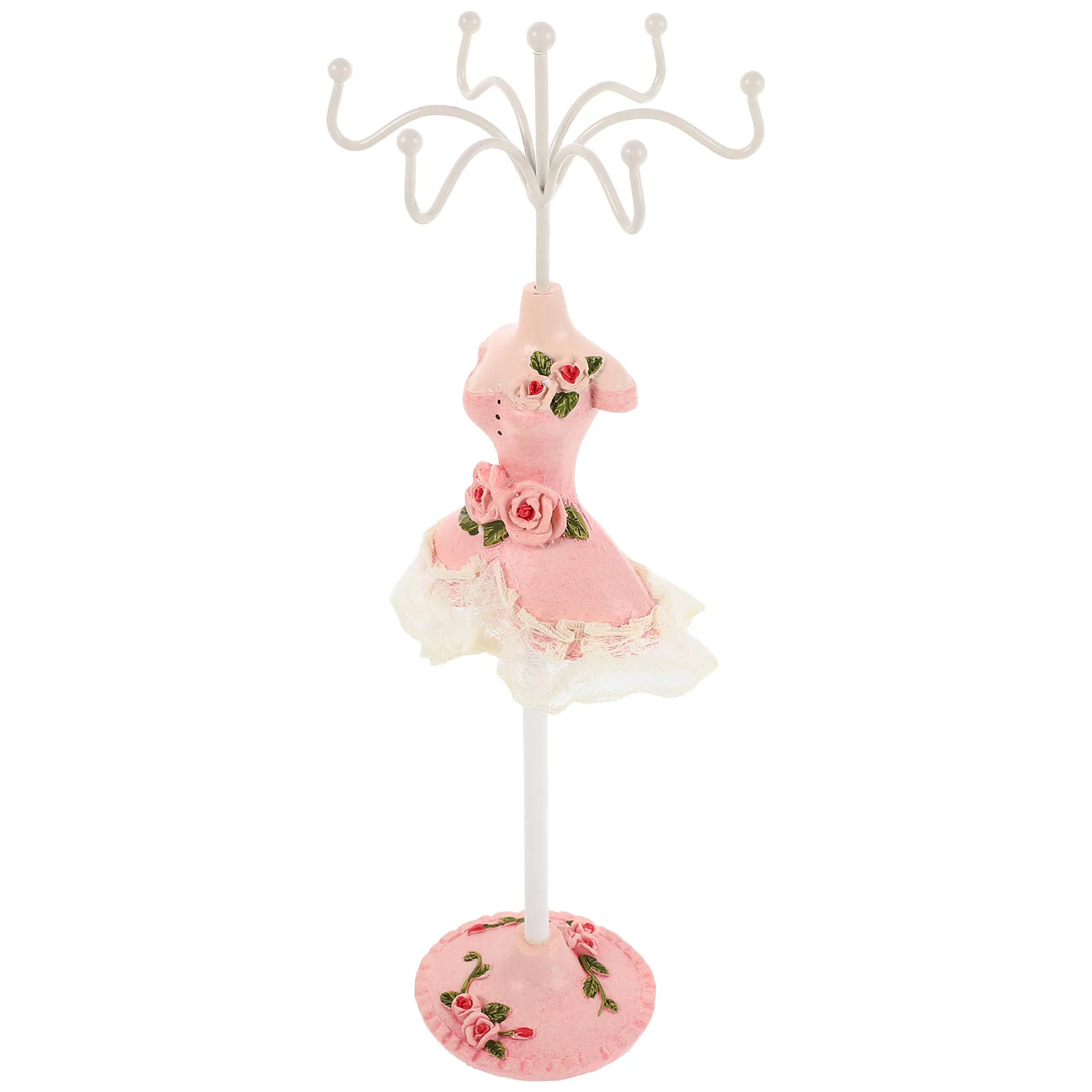 

Elegant Resin Jewelry Stand Holder for Necklaces Earrings Rings Display Organizer Stylish Vanity Bedroom Retail Space Saving