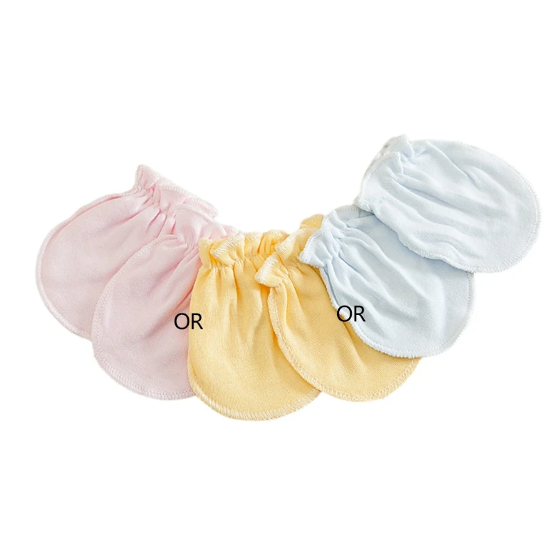 

Нескользящие варежки унисекс для малышей, набор из 3 пар хлопковых перчаток с защитой от царапин