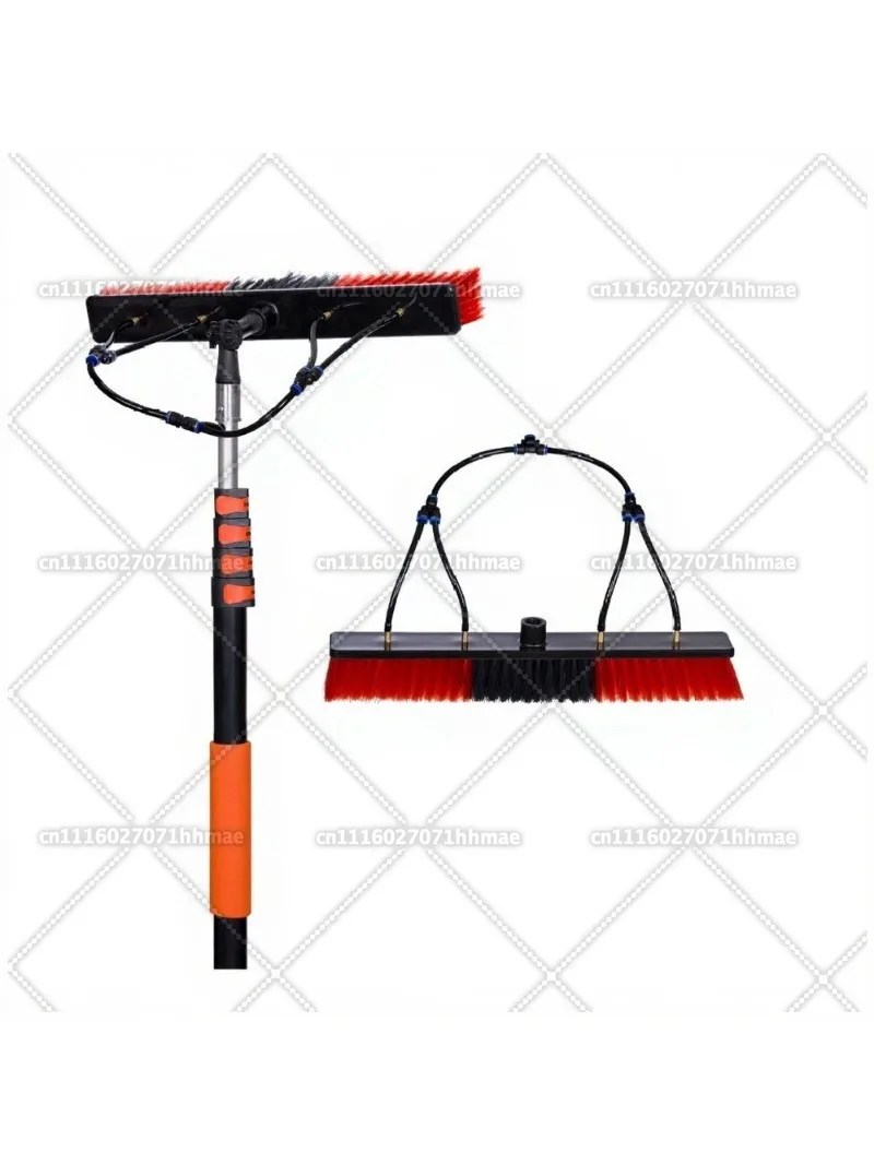 Solar photovoltaic panel glass curtain wall cleaning brush, telescopic rod water brush, cleaning tool brush set