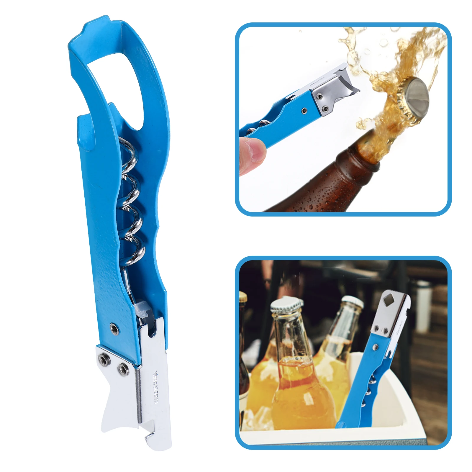 

Manual Bottle Cap Opener Stainless Steel Compact Size Construction Beer Opener Party Gifts Kitchen Bar Tools
