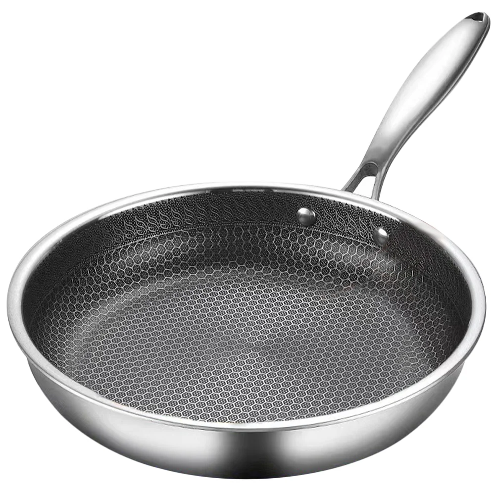 Restaurant Frying Pan Omelet Stainless Steel Cookware Cooking Pot No Coating Wok