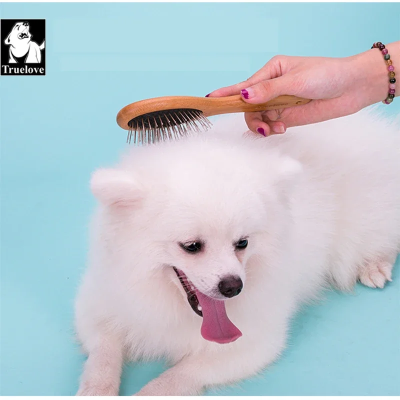 TrueLove Pet Bamboo Wood Brush TLK19131 Supplies Grooming Tool Care for Long and Short Hair Remove Comb for Dogs Cat the Tangle