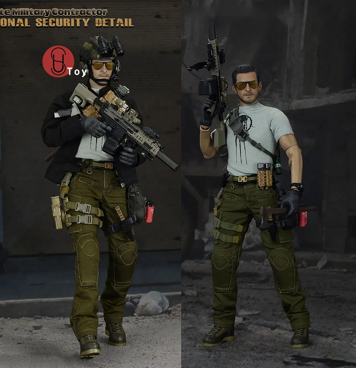 

Easy&Simple ES 26029 1/6 PMC Personal Security Detail 12'' Male Soldier Military Action Figure Full Set Collectible Model Toy