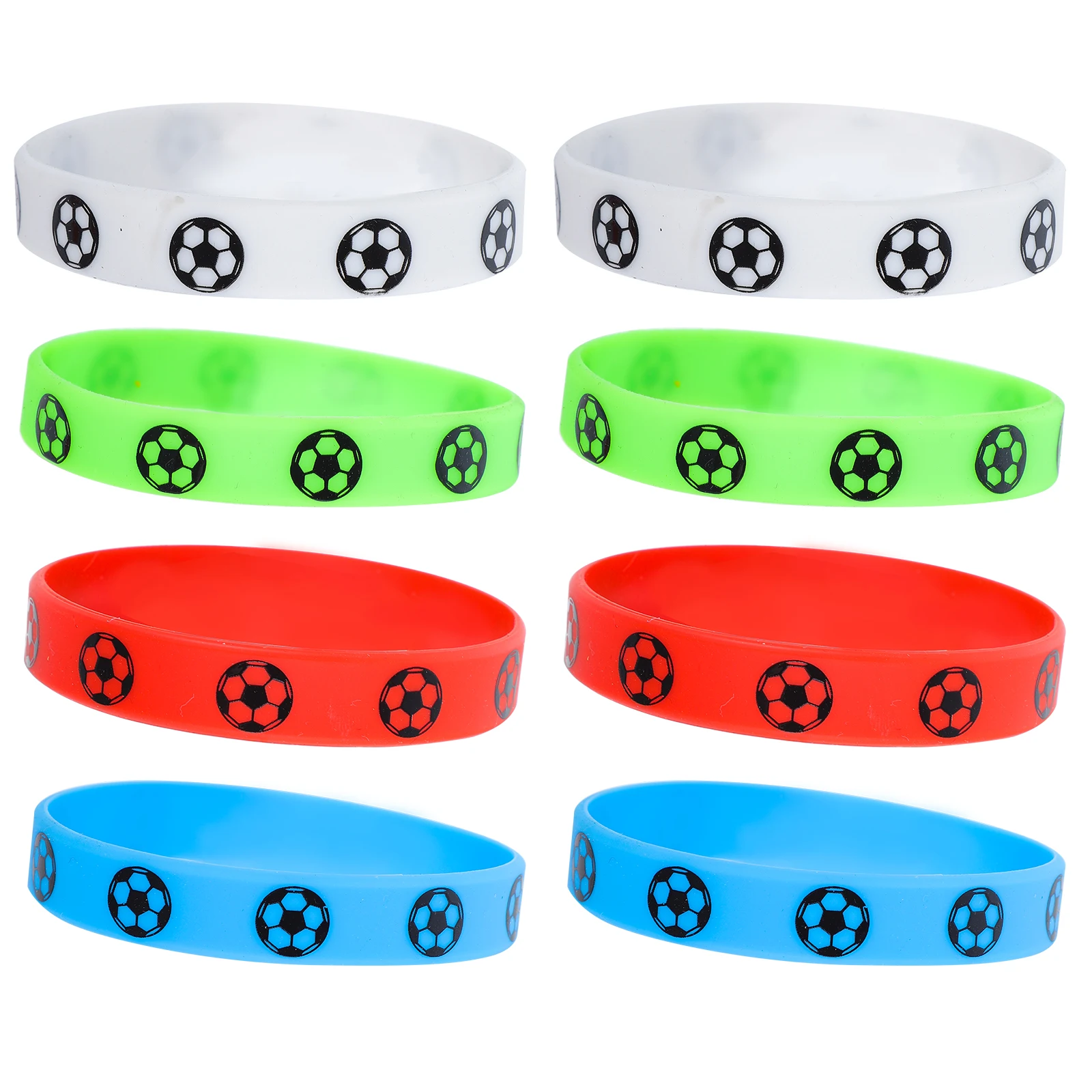 

8 Pcs Wrist Delicate Fans Supply Bracelet Soccer Bracelets Soft Reusable Soccer Bracelet Bands Sports Team Gifts