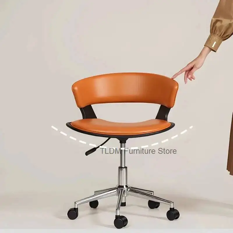 Home Computer Chair Comfortable Sitting Desk Chair Office Chairs Light Luxury Light Luxury Bedroom Chairs Backrest Swivel Chairs
