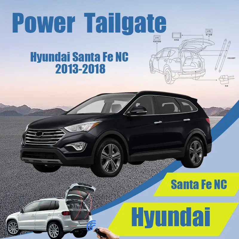 لسيارة Hyundai Santa Fe NC 2013-2018 باب خلفي كهربائي معدل تلقائي ذكي يعمل بالطاقة باب رفع تلقائي