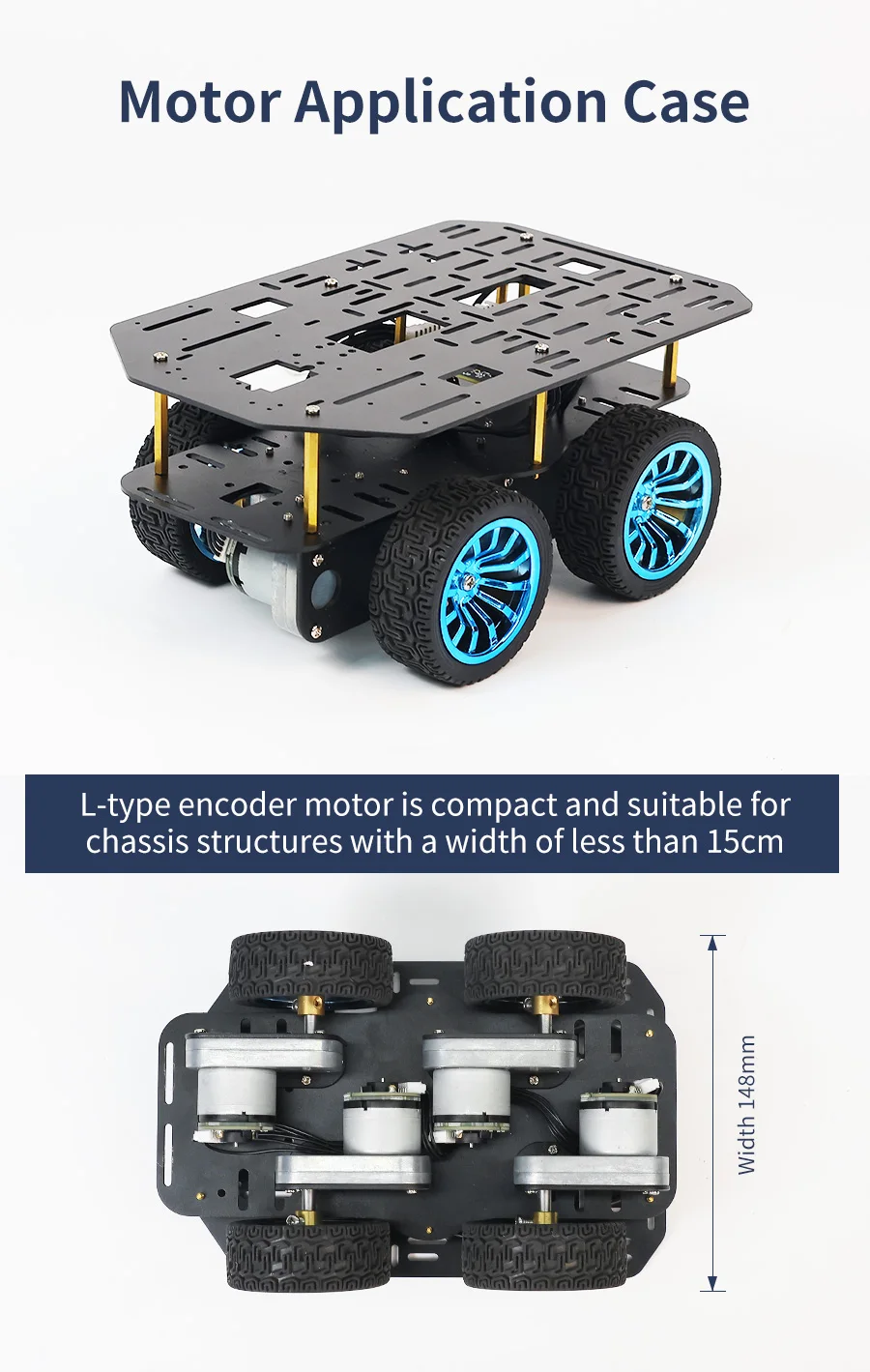 Yahboom DC-Untersetzungsmotor Hall-Encoder L-Typ mit Ganzmetallgetriebe Bessere magnetische Anti-Interferenz für Roboter-Auto-Chassis-Kit – Detail 17