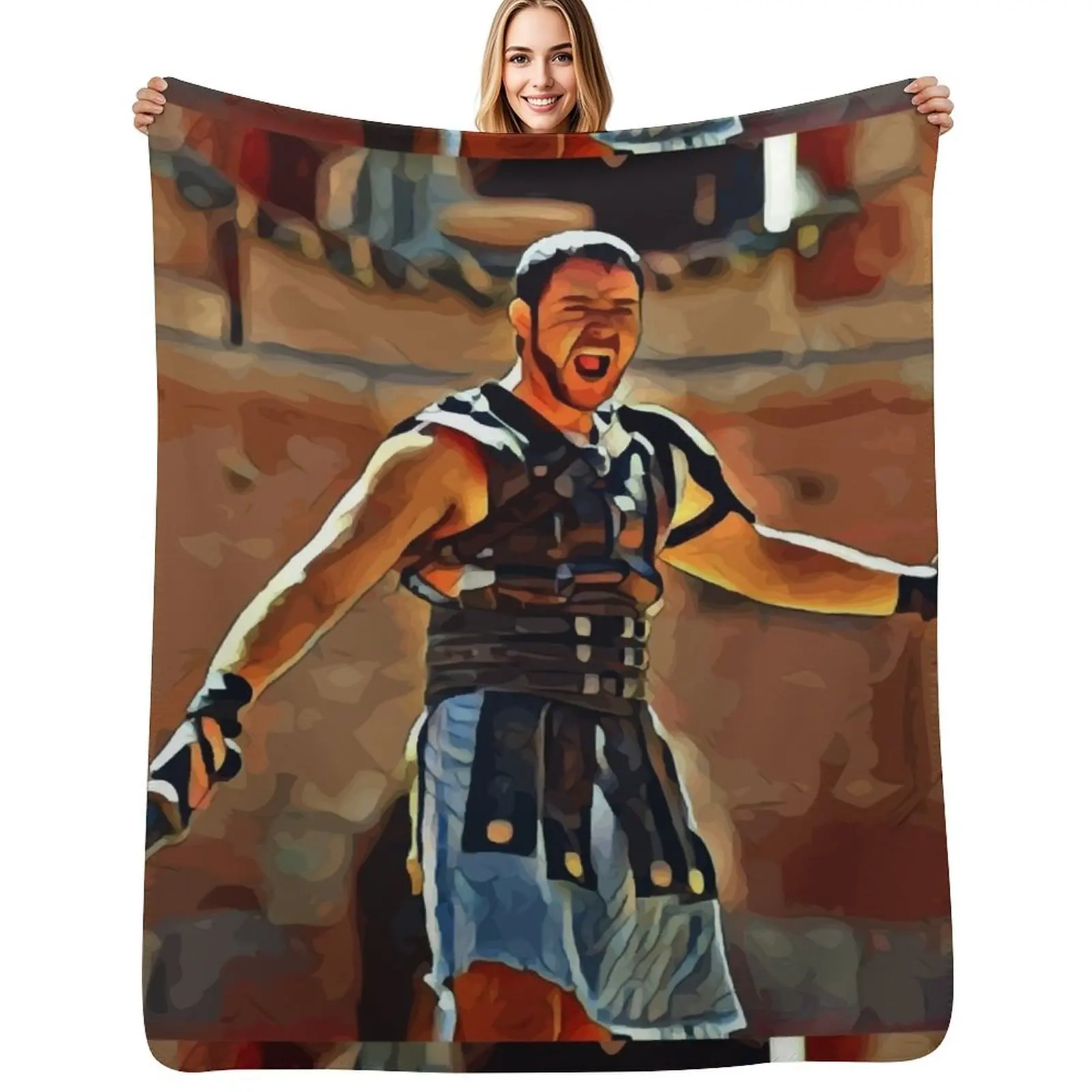 Gladiator - Russell Crowe Throw Blanket Durable Warm Blanket for Daily Home Use