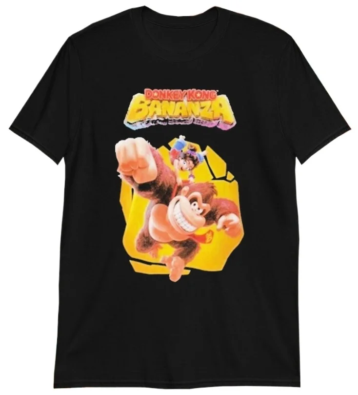 Футболка Donkey Kong Bananza Merch 2025, мужская забавная футболка с короткими рукавами, топы унисекс
