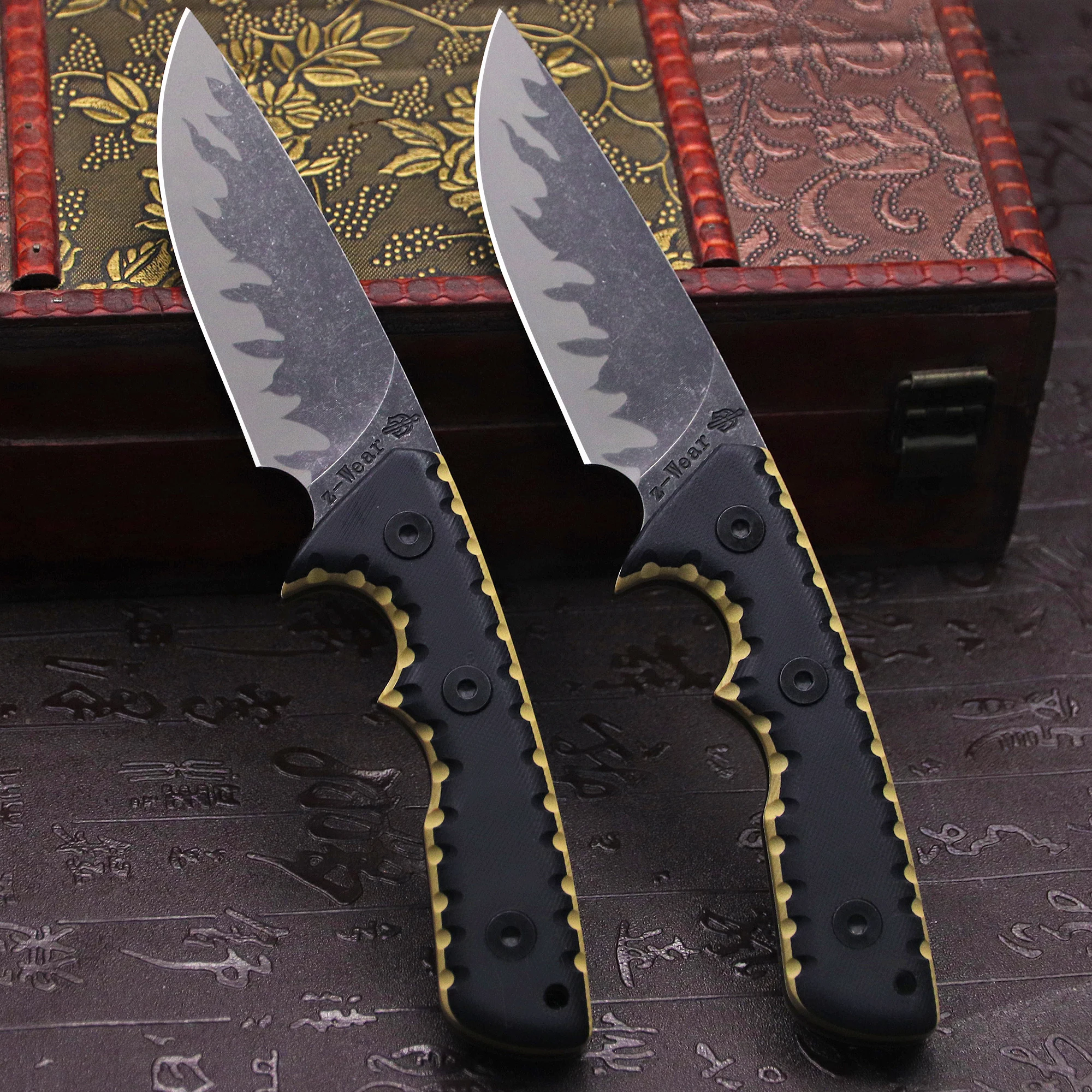 มีด M-L (USA) DC53 Stone Washe - Hunting Knife Outdoor Edge บทวิจารณ์และราคา