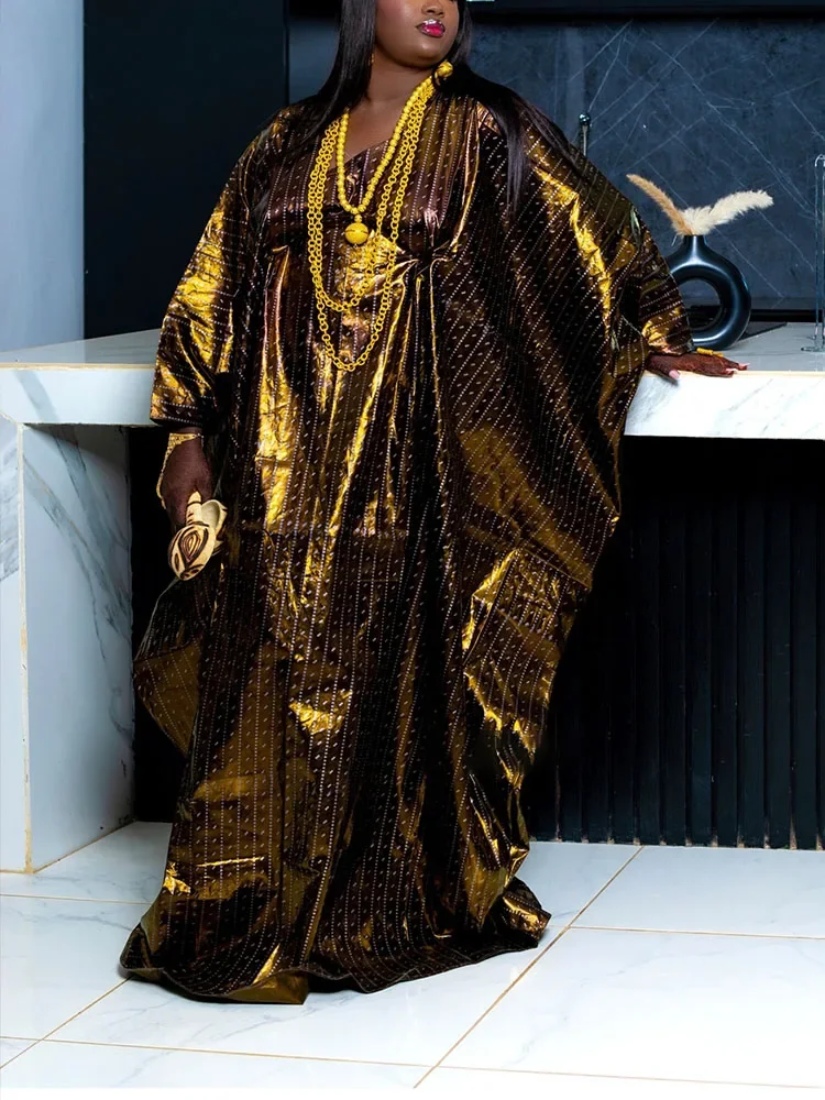 

2025 New Arrival Ramadan Kaftan Dresses for Women African Print Dashiki Boubou Long Dress with Hijab Set Eid Party Wear