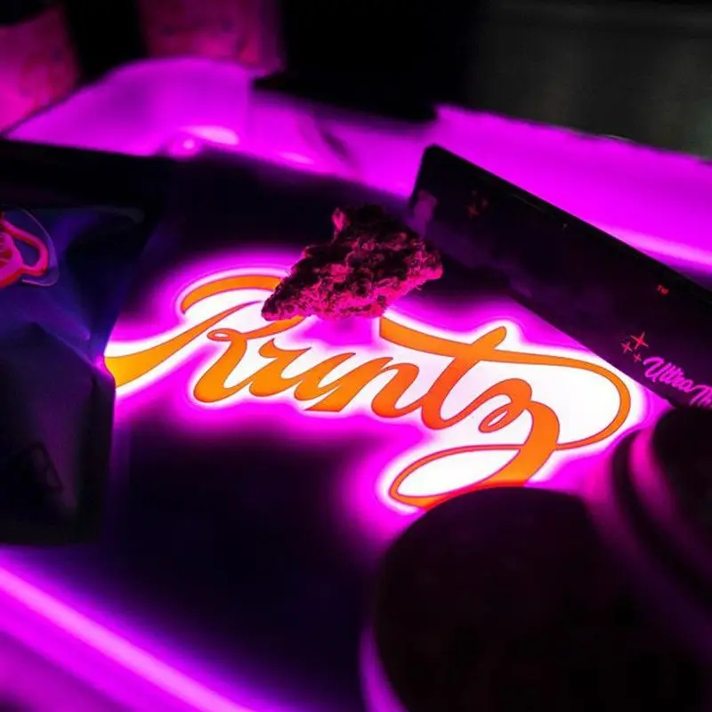 LED Rolling Tray for smoking Runty Manual Control Lighting Changes Glow Tray Tobacco Tray Box Smoking Accessories USB charging