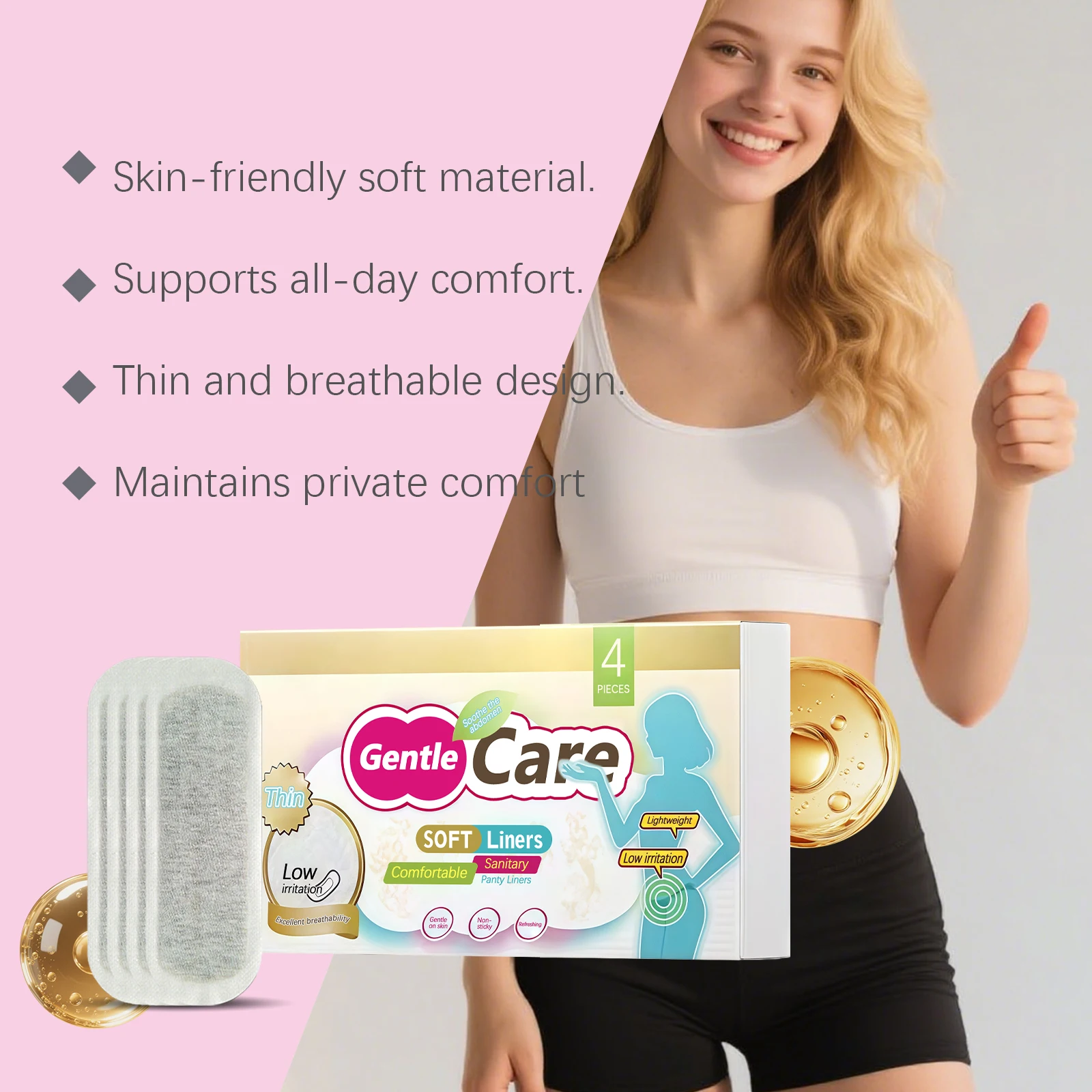 المرأة منشفة صحية مريحة الجلد ودية مانعة للتسرب المضادة للاحتكاك تنفس رقيقة لينة اليومية السيدات منصات الحيض #6