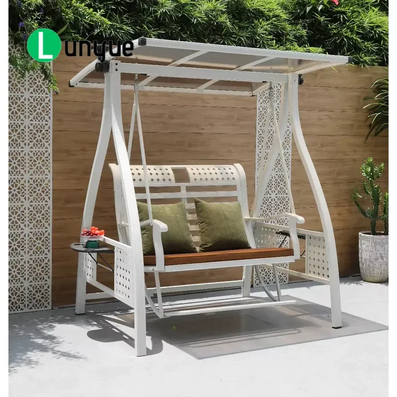 3 Seat Garden Swing Hammock Chair Set Outdoor Patio Rocking Hanging Bench Furniture Durable Comfortable Relaxation Decor