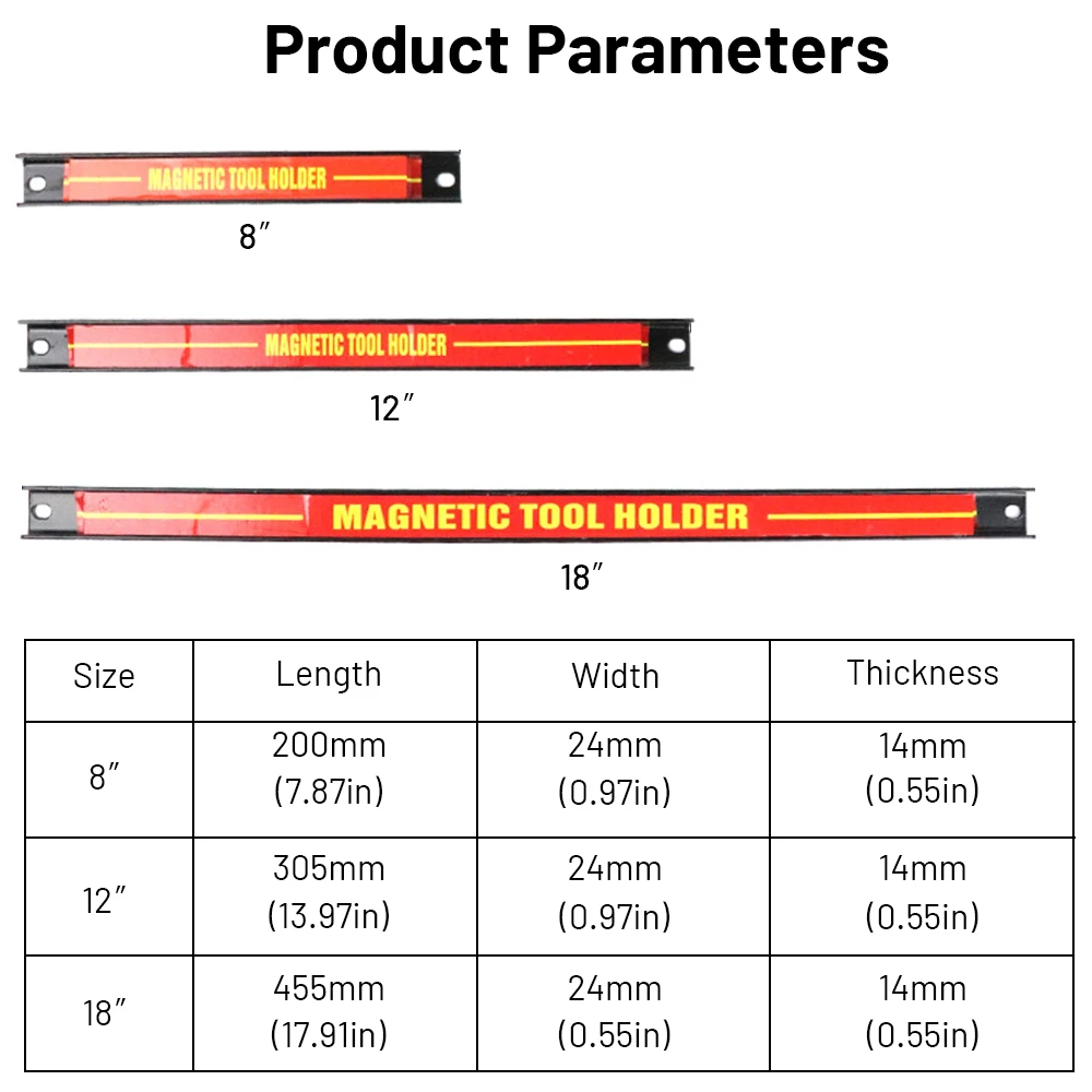 Magnetic Holder Metal Magnet Tool Organizer Bar Long Strip Garage Workshops Hardware Storage Restore Warehouse Rack Factory