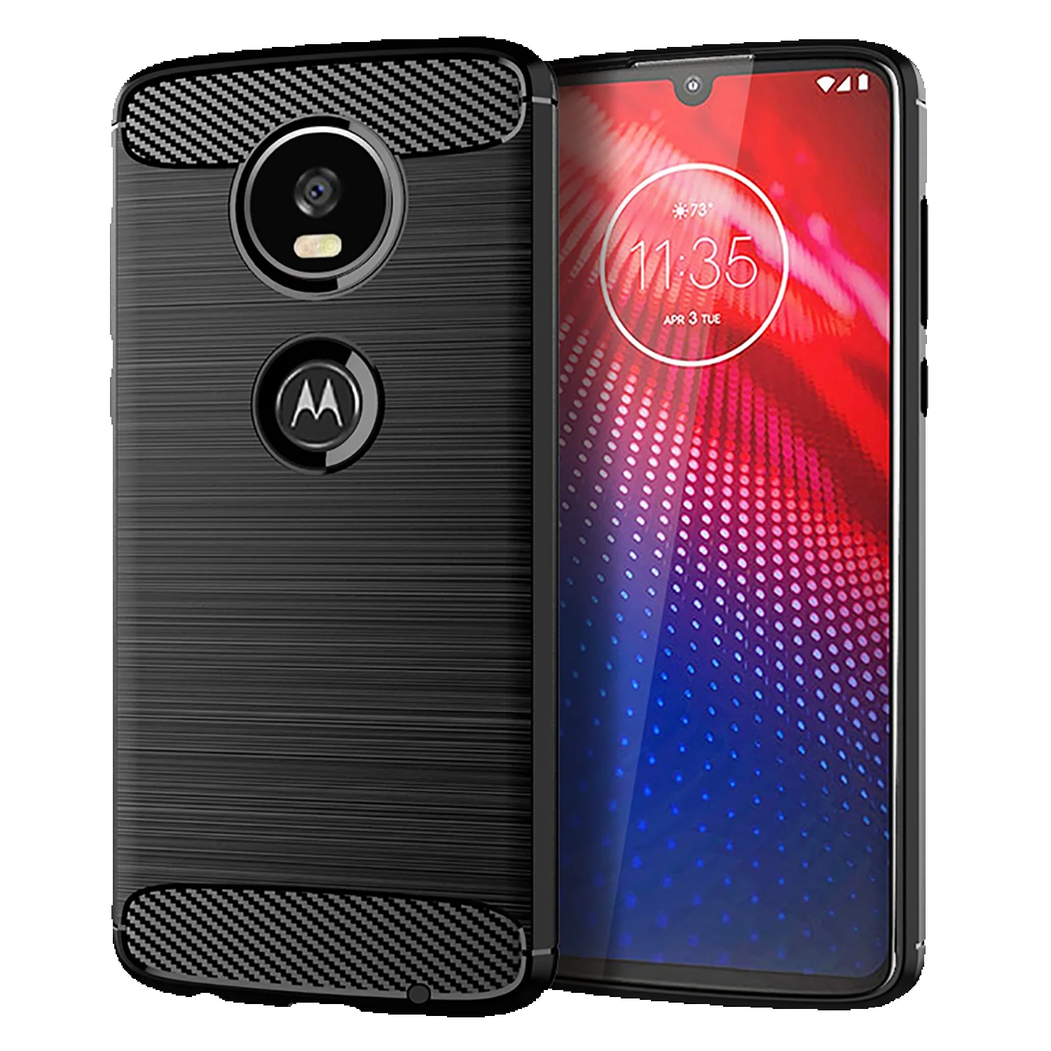 Silicone Motorola Force Moto Z4 Play X4 Carbon Fiber Phone Cover For Moto X4 Z4 Shockproof Matte Case Coque Fundas