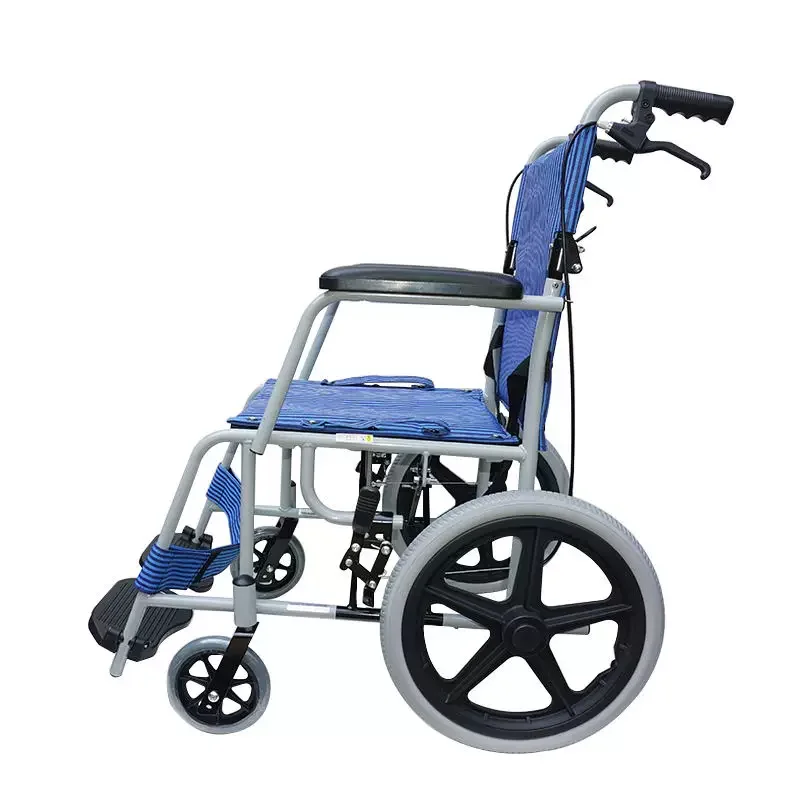 Folding Lightweight and Sturdy Durable Steel Tube Aluminum Alloy Wheelchair Elderly Wheelchair Disabled Hand Push Scooter
