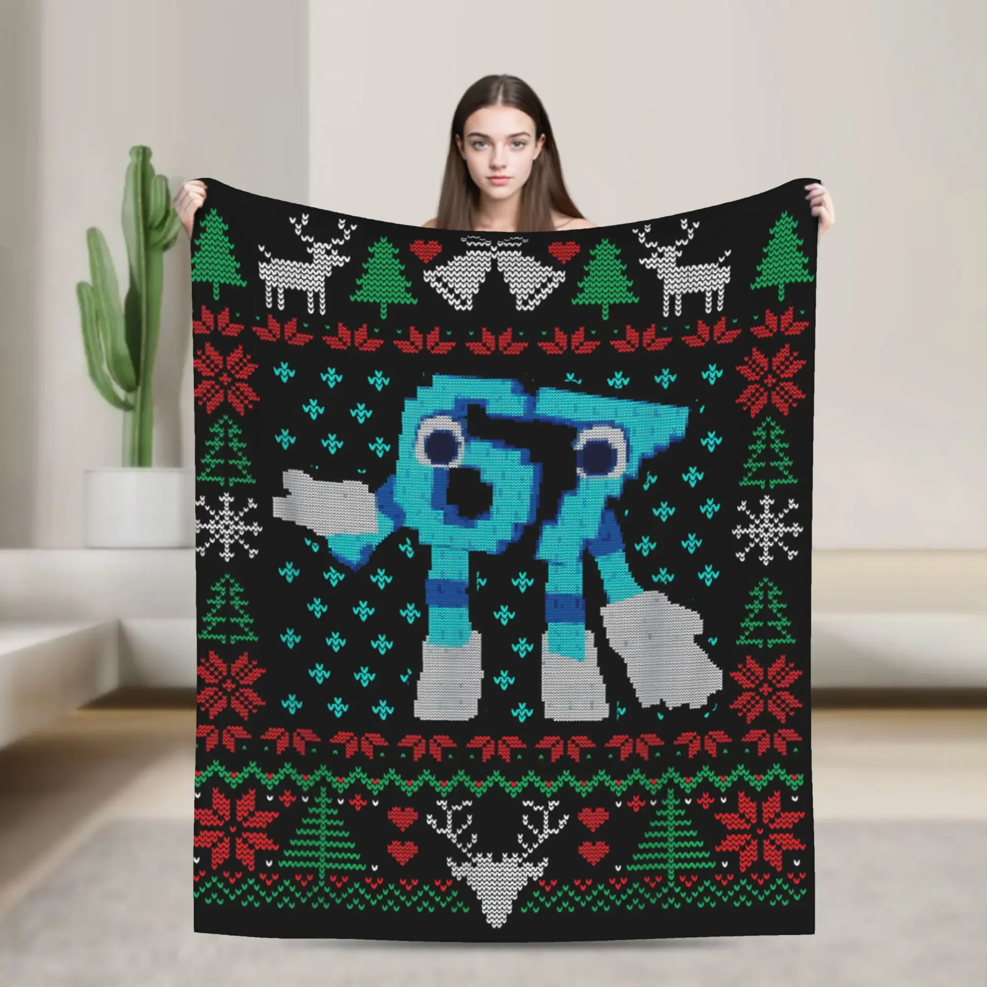 

Теплое рождественское одеяло для детей с забавным дизайном, фланелевое покрывало для дивана, кресла или кровати