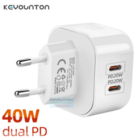 40W 20W Dual Ports USB C PD Wall Charger Fast Quick Charging UK GB Power Adapters For IPhone11 12 13 14 15 Xiaomi Huawei Samsung