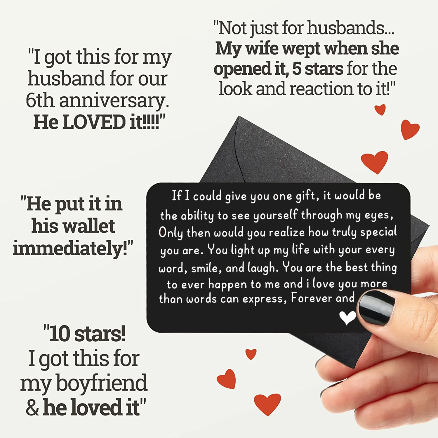 Christmas Gifts I Love You Wallet Insert Card for Men Him Wedding Anniversary Engagement Gift for Couple Husband Birthday Gifts