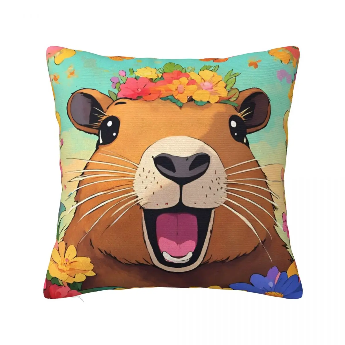 Cute Capybara Capibara Animal Pillowcase Printing Polyester Cushion Cover Decoration Pillow Case Cover Home Dropshipping 18''