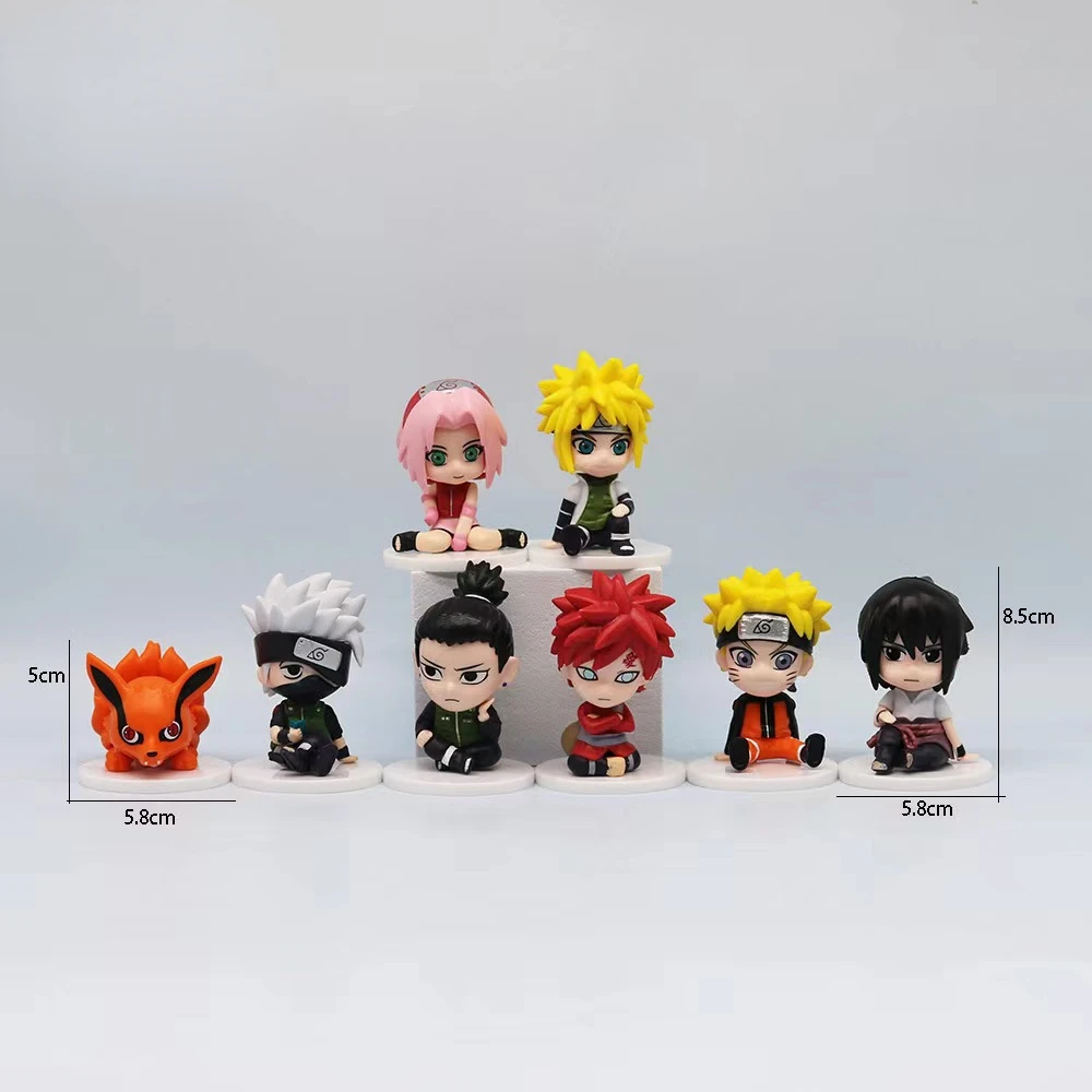 Naruto Action Figures with 1pc Random Color, Collectible Cartoon Naruto Figurine Model for Display, Car Decoration or as Gift