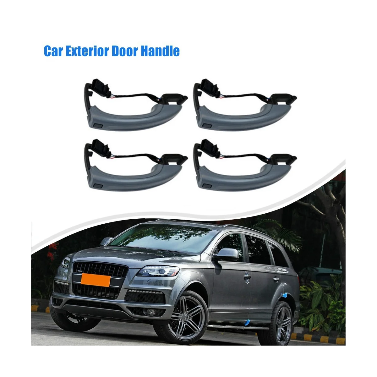 

4Pcs Car Smart Sensor Exterior Door Handle for Q7 2007-2015 4L0837205A 4L0837205B 4L0837207A Old Style