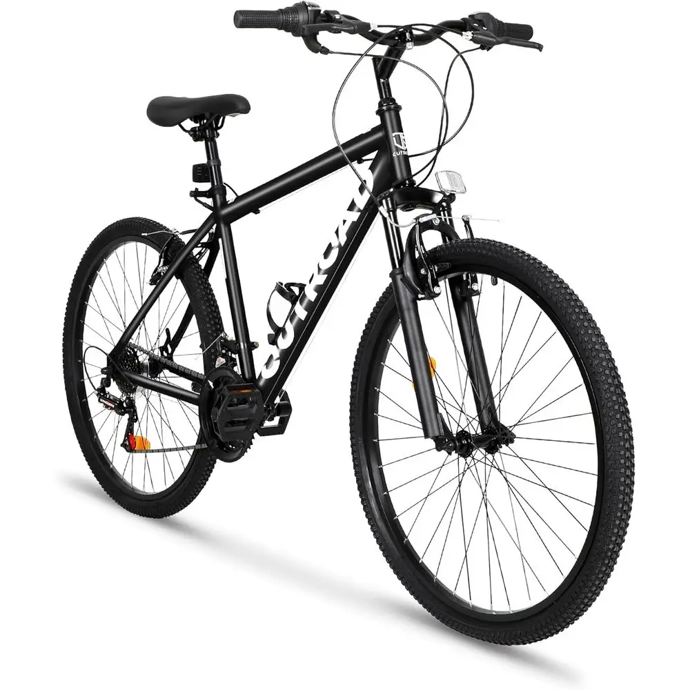 

26 7-Speed Mountain Bike with Dual V-Brakes, Carbon Steel Frame, Front Suspension, and Adjustable Seat