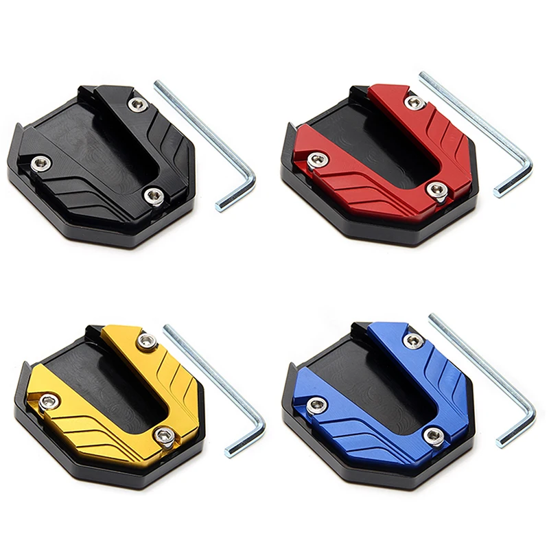 Universal Scooter Motorcycle Bike Kickstand Extender Foot Side Stand Extension Pad Support Plate Anti-skid Enlarged Base view 3
