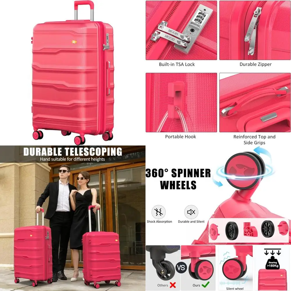 

Large Hard Shell Spinner Luggage 28 Inch, Lightweight TSA Lock Suitcase, Ideal for Long Trips