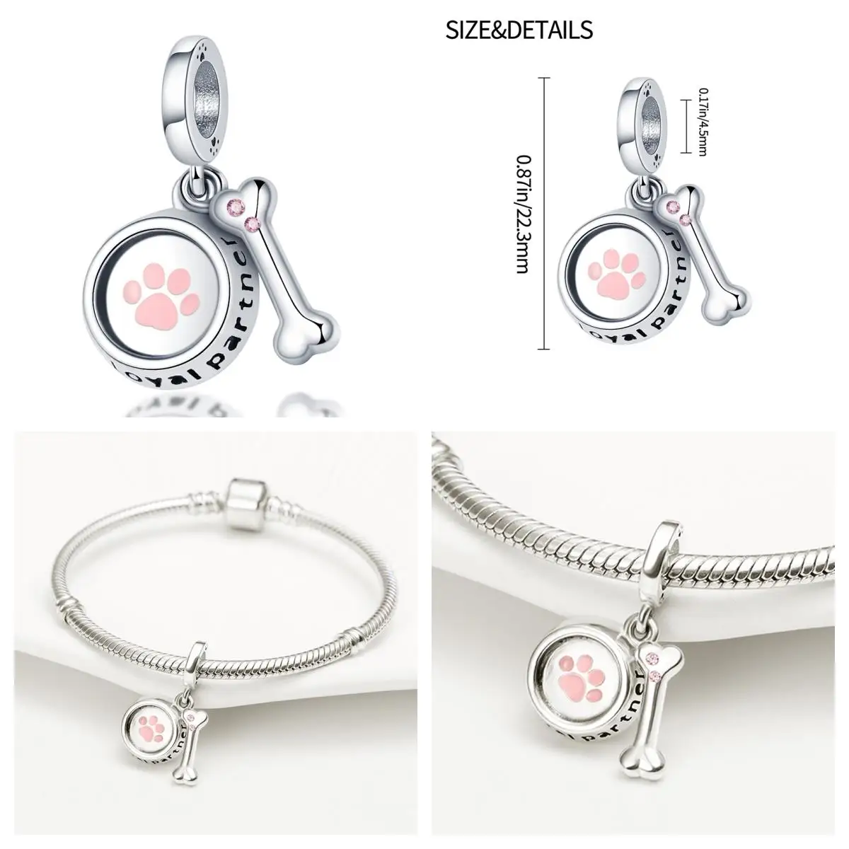 100% Real S925 Sterling Silver Shoe Charms Fit Original Pandora Bracelet&Bangle For Women Birthday Fine Jewelry Gift