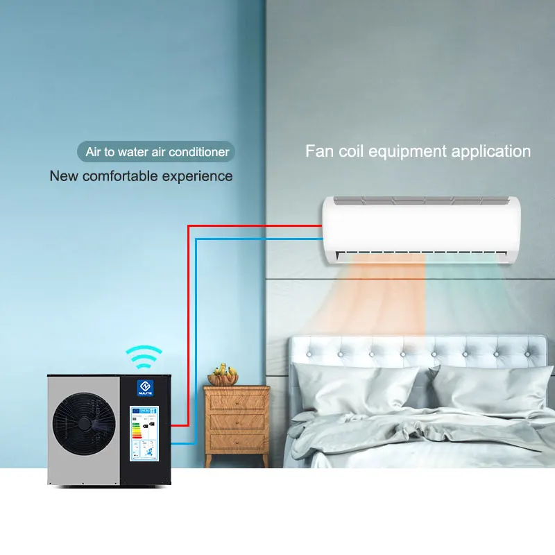 10KW 16KW DHW/Heating/Cooling Monoblock WIFI R32 R410a Air Source Heatpump DC Inverter Air to Water Heat Pump ErP A+++