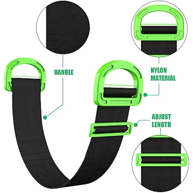 1pc Adjustable Lifting Moving Straps Black Moving Straps For Furniture Multifunctional Carrying Strap Belt With Durable Handles