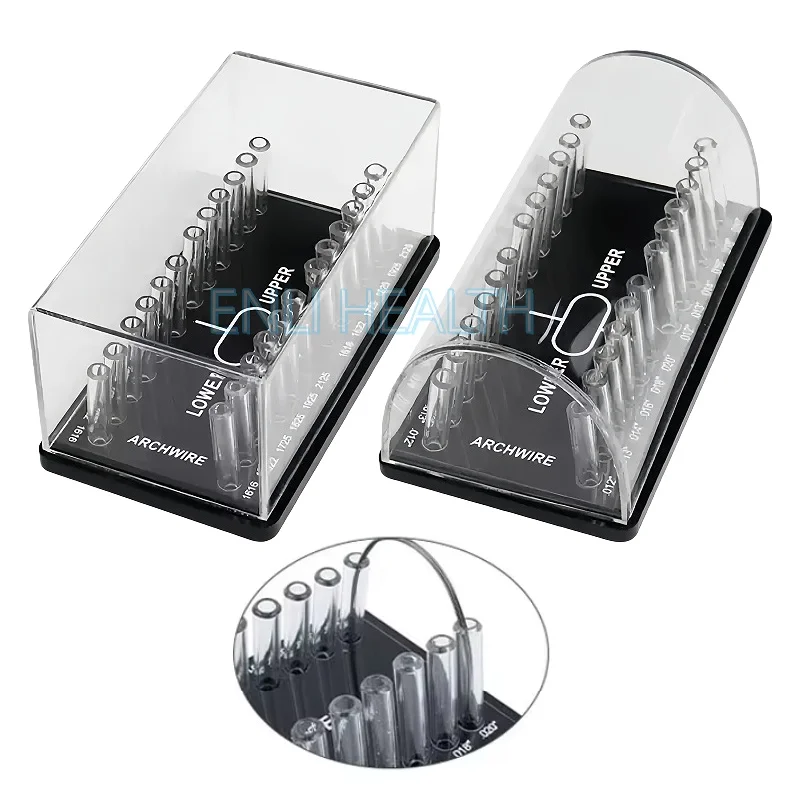 

Dental Orthodontic Arch Wire Placement Box Nickel-Titanium Round/Rectangular Archwires Storage Box Acrylic Organizer Holder