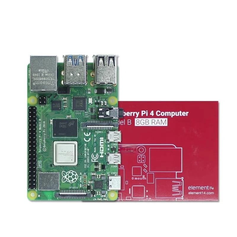 Raspberry Pi 4 Model B RaspberryPi4 4B 8GB لوحة تطوير برمجة AI مقدمة عدة بايثون