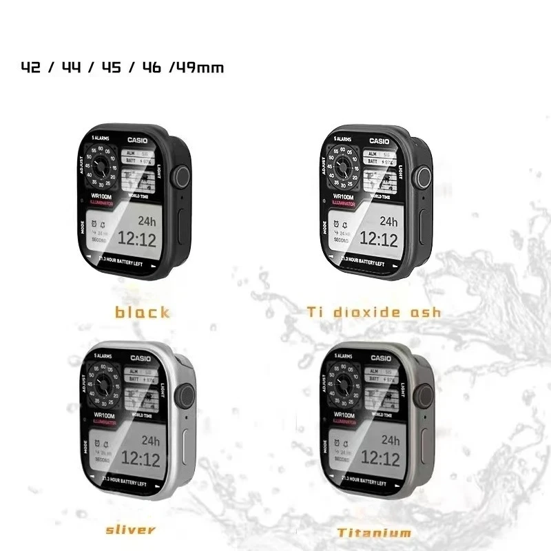 Full Coverage Shockproof Metal Case with Integrated Screen Protector for Apple Watch Series 4 to 9 All Round Protective Cover