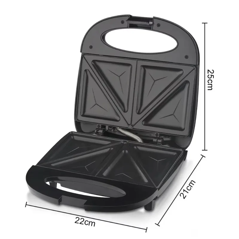 220V Electric Sandwich Waffle Maker Non-Stick Plates Cool Touch Handle Easy To Clean And Store