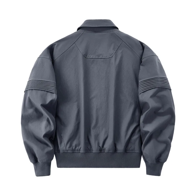 HKSH Spring Autumn New Men Safari Style Deconstructed Double Layer Collar Design Jacket Trendy Zipper Retro Pleated Coat HK16619