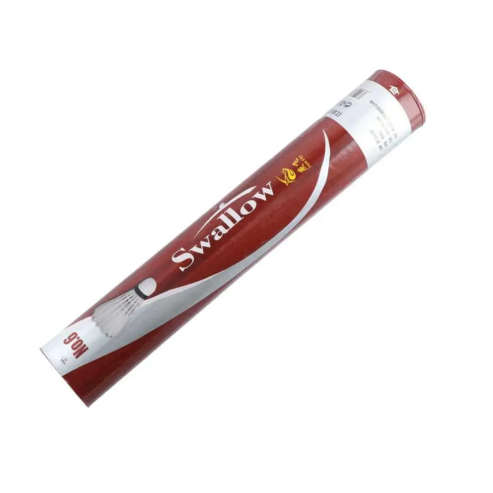 

For Sports White Outdoor Cork Fitness Sports Shuttlecock Badminton Balls 12 Pcs Goose Feather