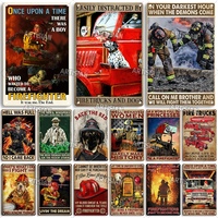 Artisian Firefighter Metal Plaque Fireman Tin Poster Decorative Sign Wall Decor Garage Bar Pub Club Hotel Kitchen Home Man Cave