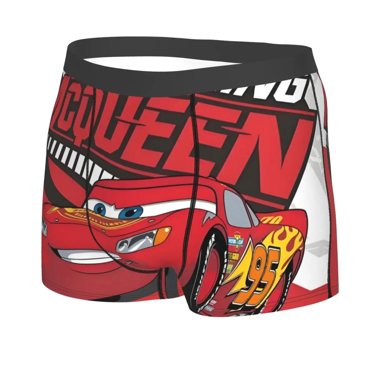 Customized Lightning Mcqueen Cool Boxer Shorts For Homme 3D Print Racing Car Underwear Panties Briefs Breathable Underpants
